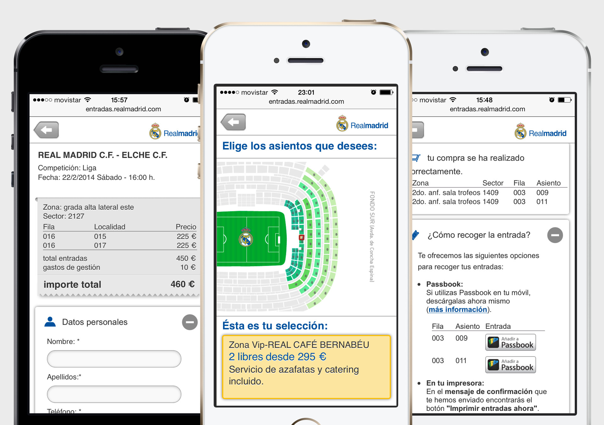 Real Madrid navegacion web movil app