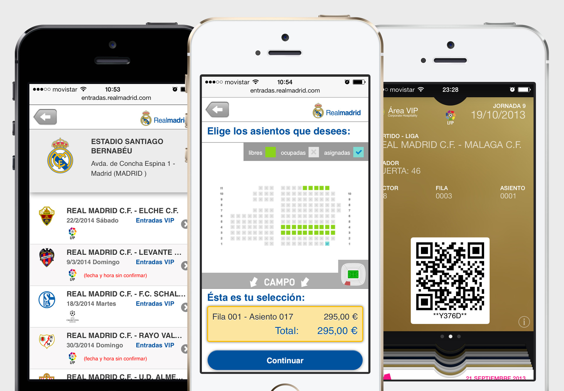 Real Madrid navegacion web movil app